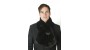 Sciarpa larga in visone nero, unisex